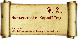 Hartenstein Koppány névjegykártya